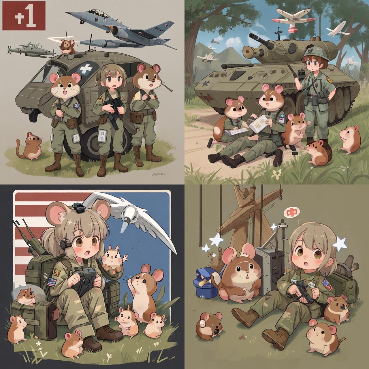 War Hamster in U.S. Air Force Medic Gear