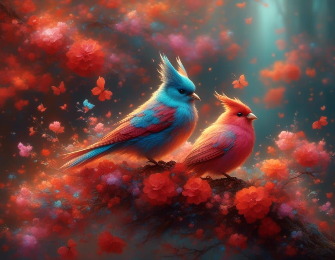 Vibrant Digital Art in Cyberpunk Style