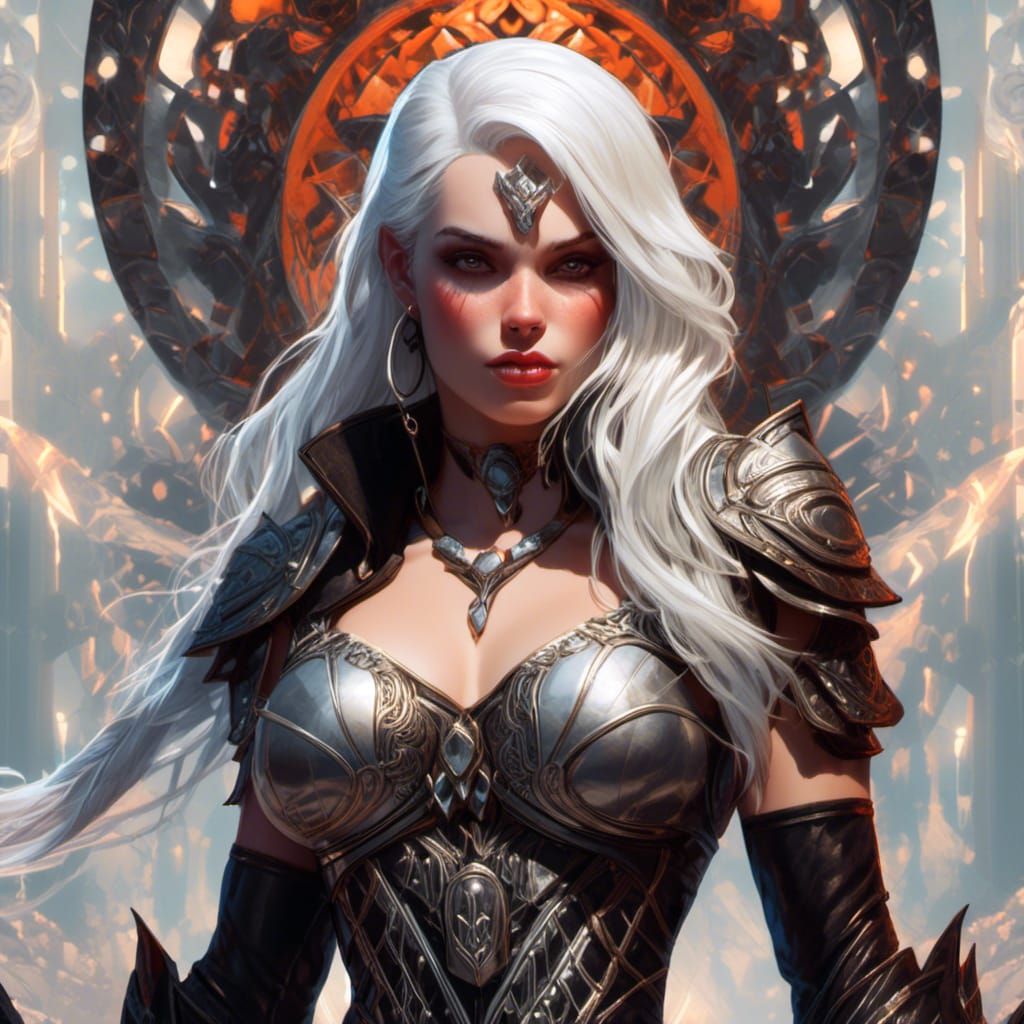 Vampire Barbarian Girl: Dark Fantasy Concept Art