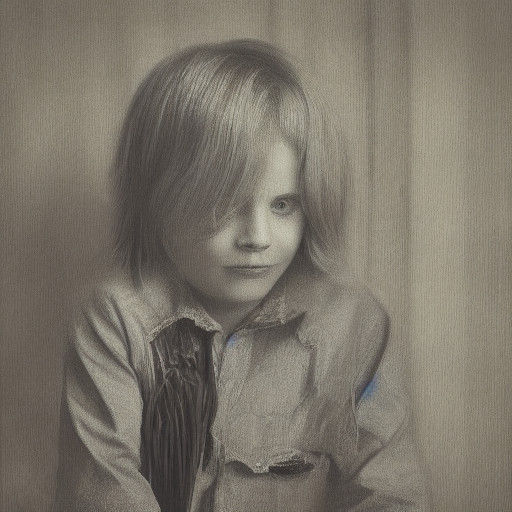 Adorable Photorealistic Portrait of a Young Blond Boy