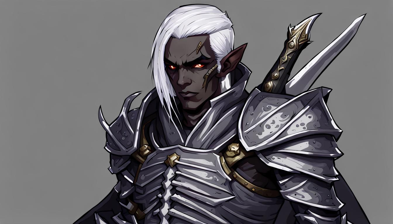 Dark Elf Warrior in Skeletal Armor