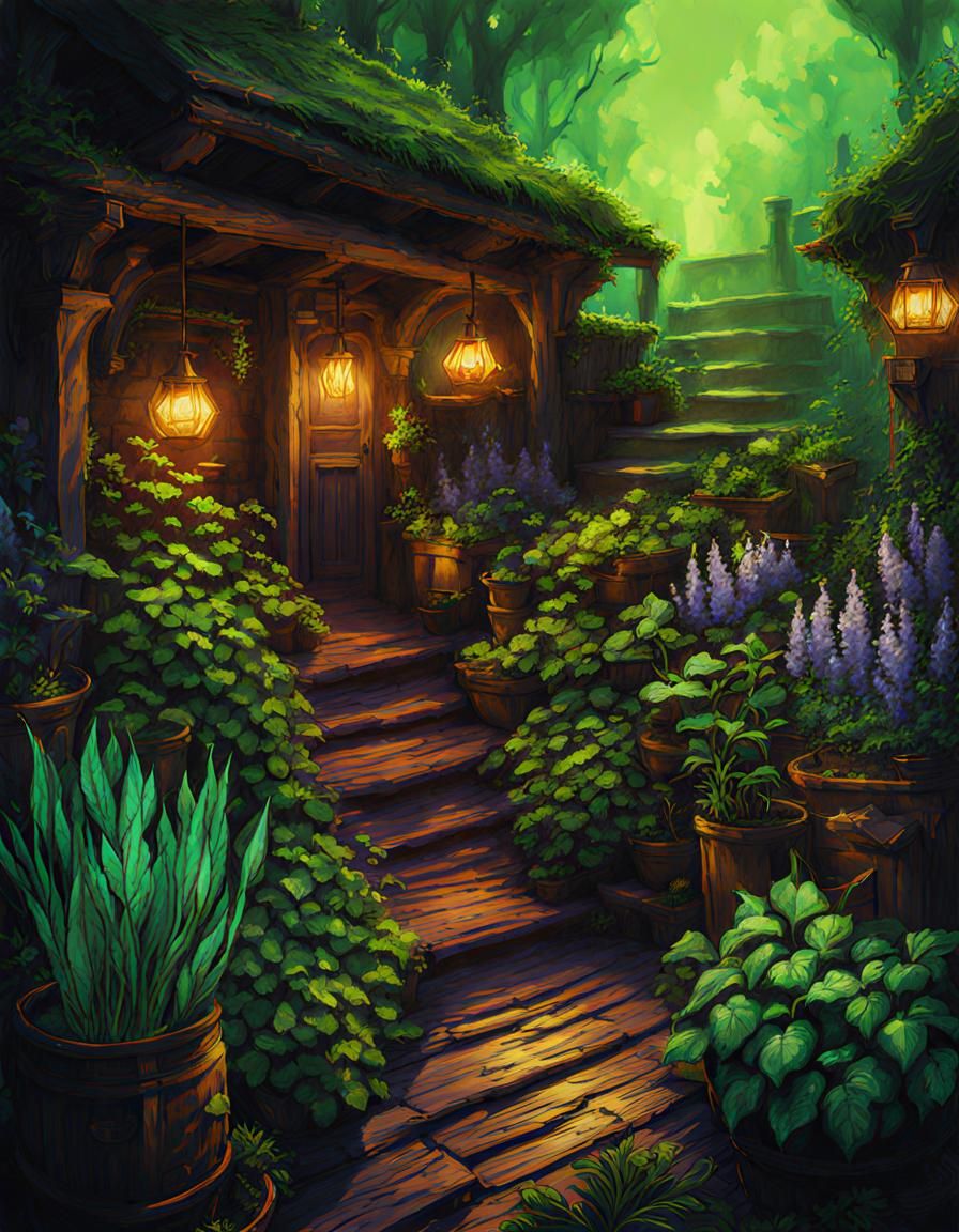 Ethereal Eldritch Herbs in Hyperdetailed Unreal Art