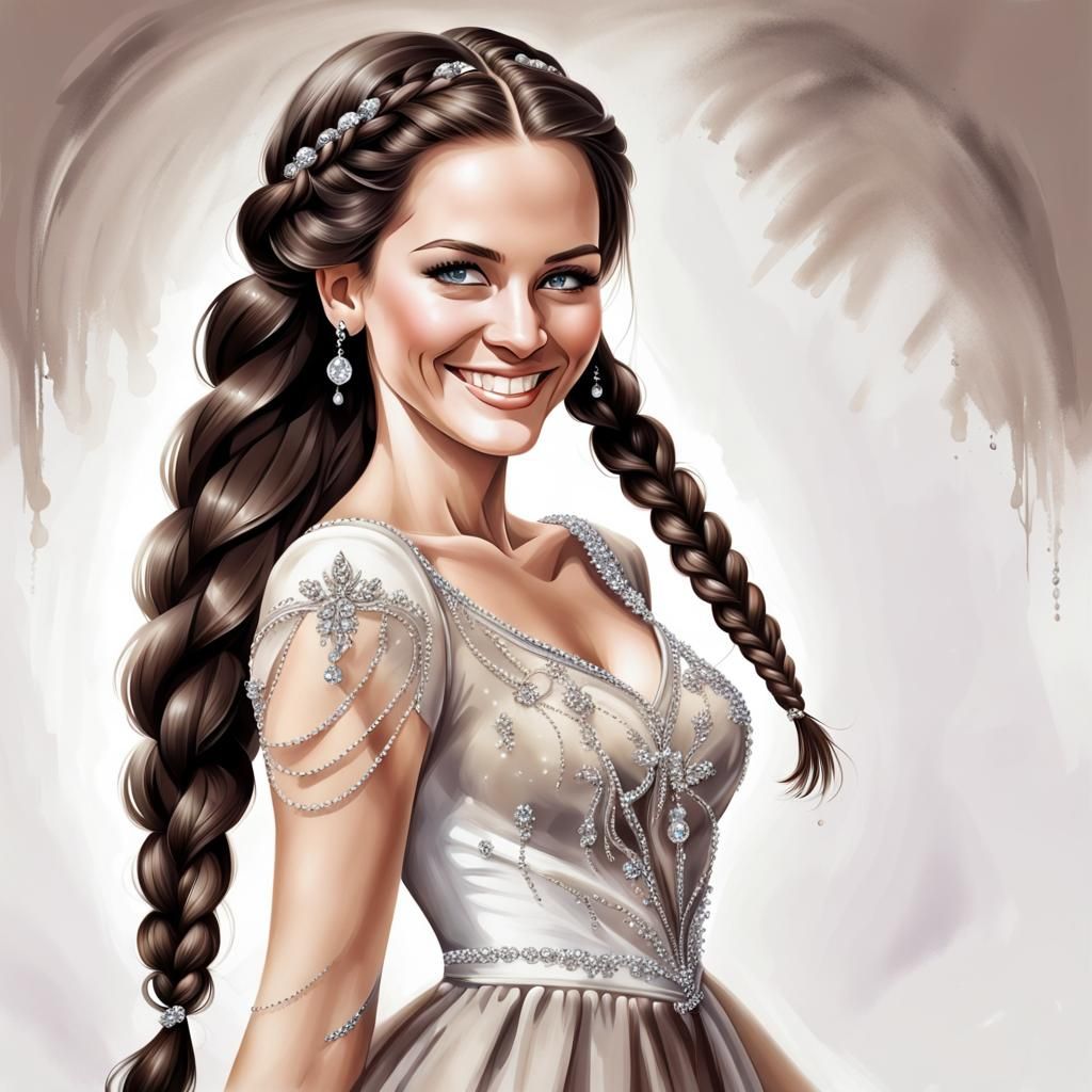 Glamorous Sissi-Inspired Portrait in Muted Colors