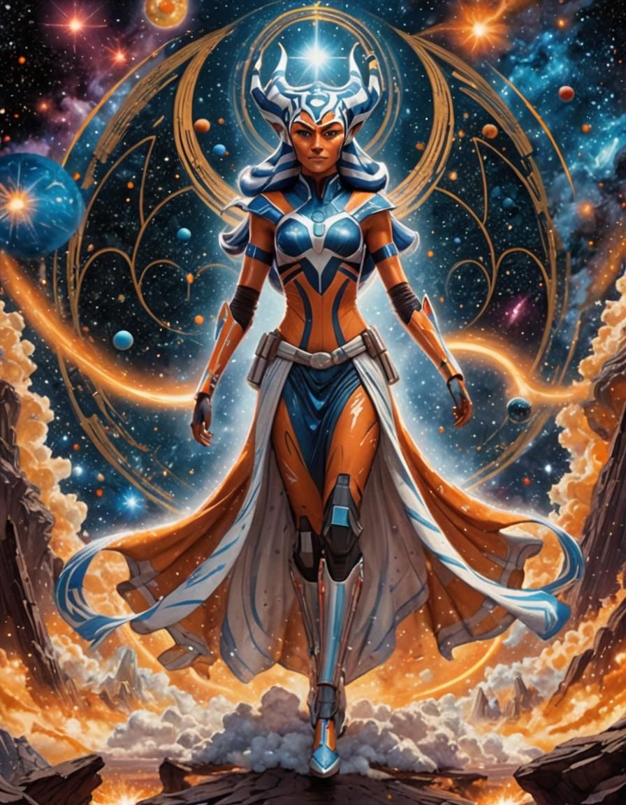 Hyperrealistic Ahsoka Tano Goddess Illustration