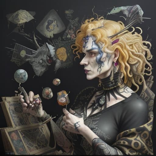 Hyperrealistic Pop Art World with Dreamlike Details and Tria...