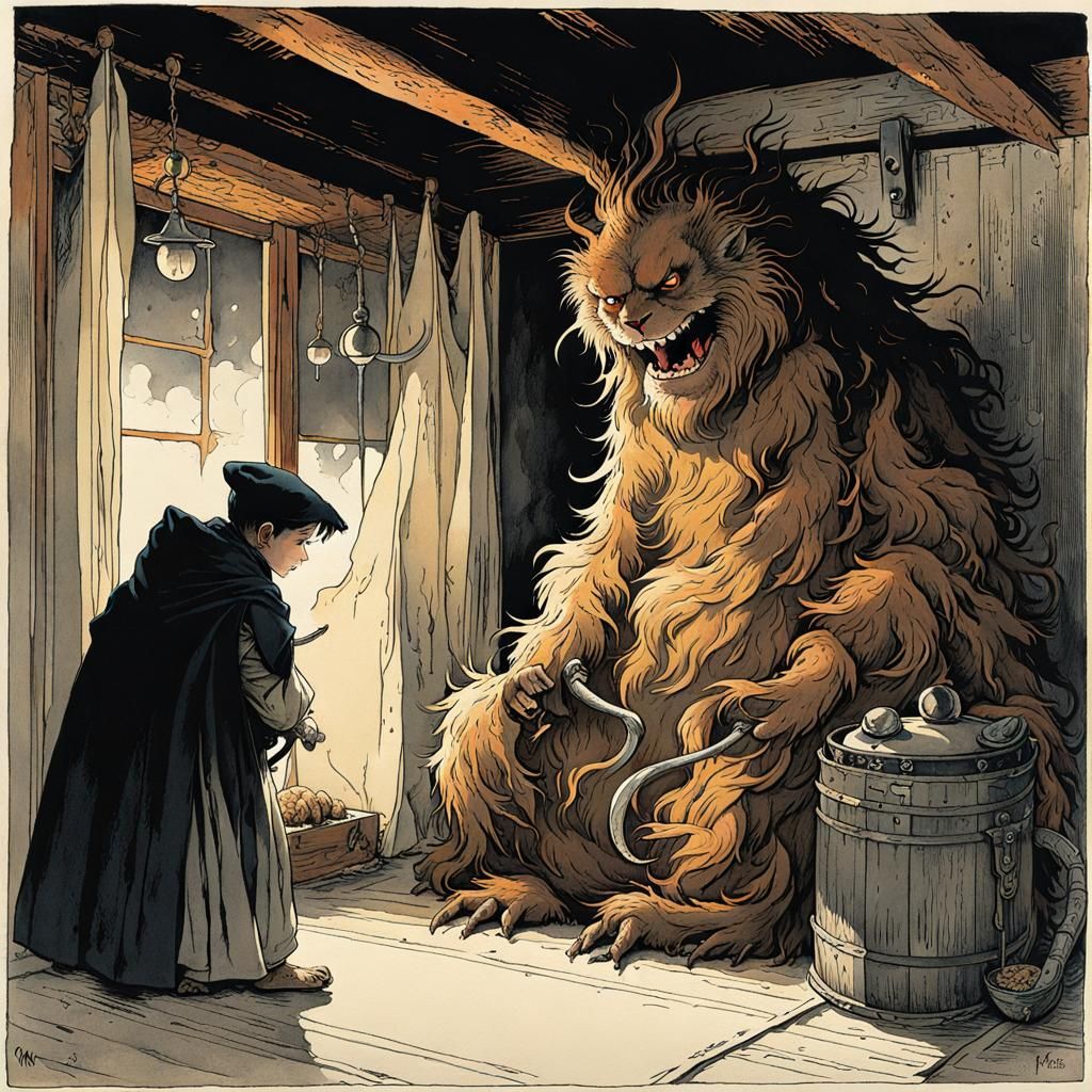 Colorful Watercolor Illustration of Mischief and Joy