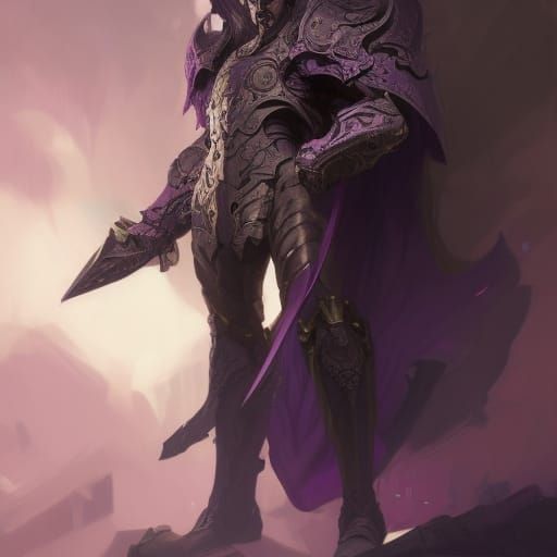 Ethereal Male Demon in Triadic Colors