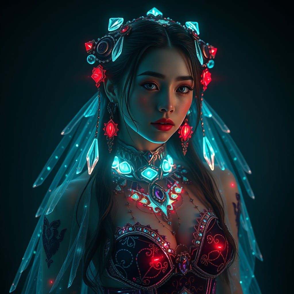 Ethereal Princess in Dark, Moody Splendor