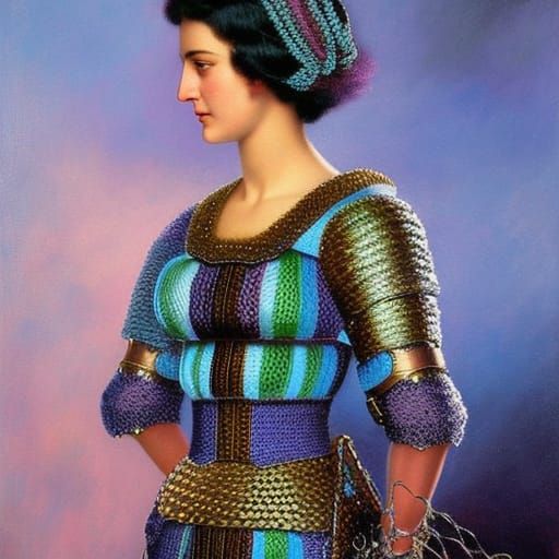 Woman with purple belt