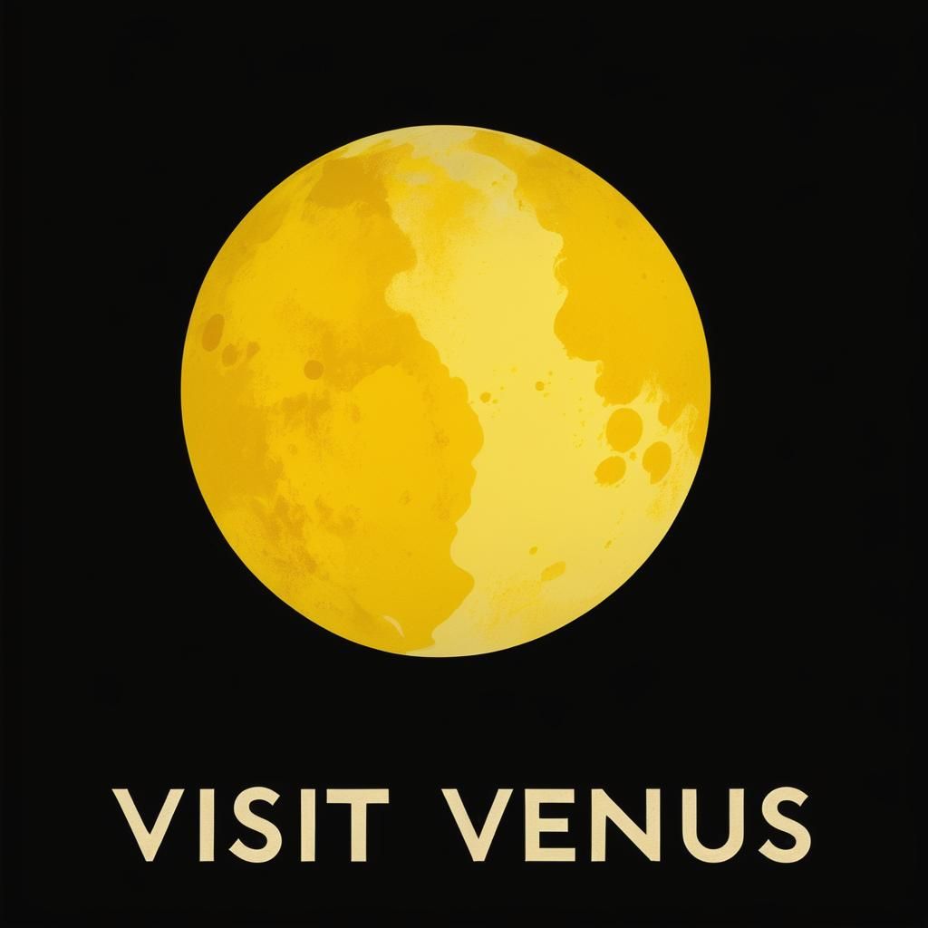 Vintage-Inspired Poster of the Planet Venus