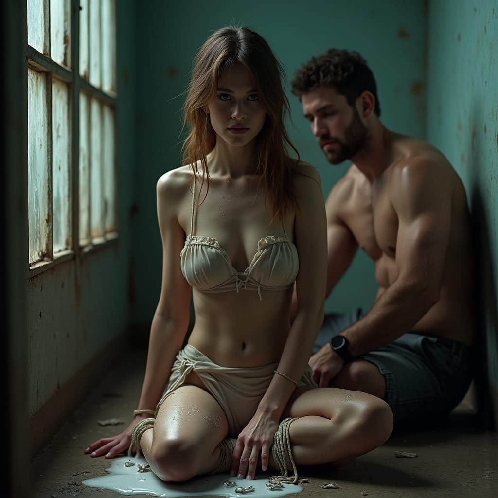 Surreal Portrait of a Tormented Woman