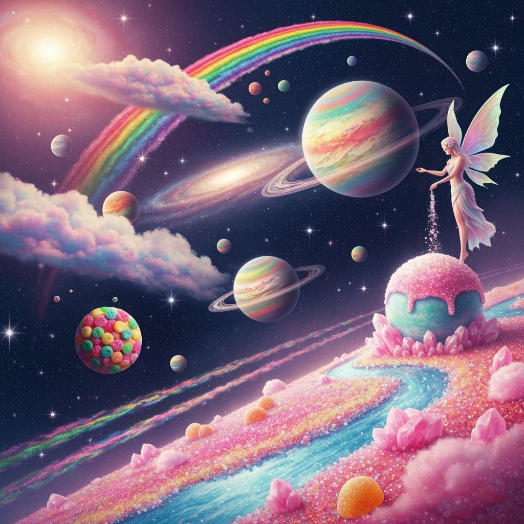 Candy Galaxy Dreamscape in Pastel Colors