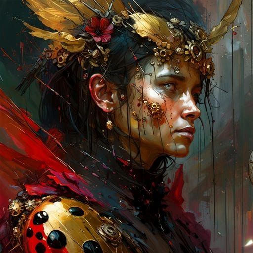 Surreal Ladybug Warriors in Gears and Armor