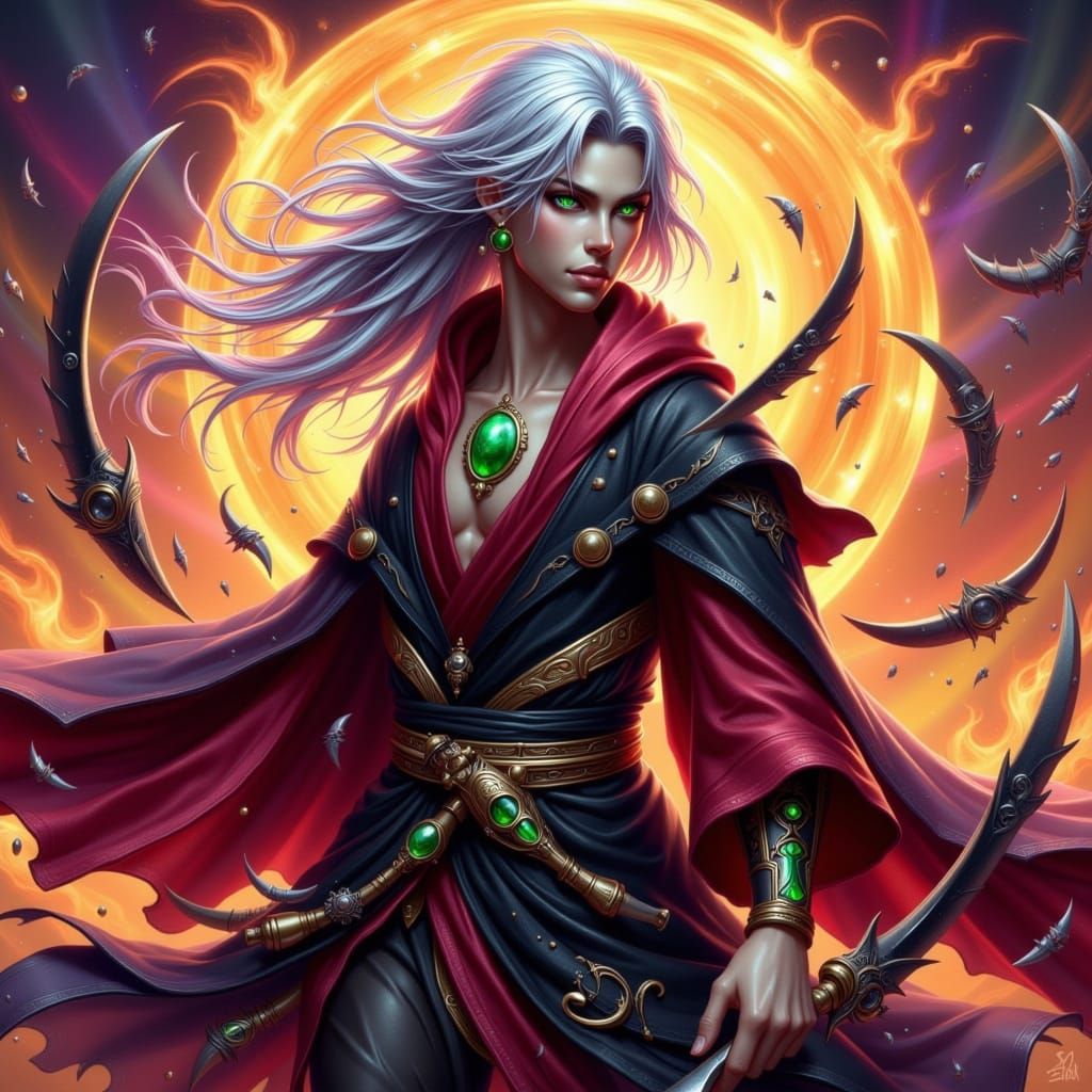 Cyberpunk Cultivator in a Fantastical Realm