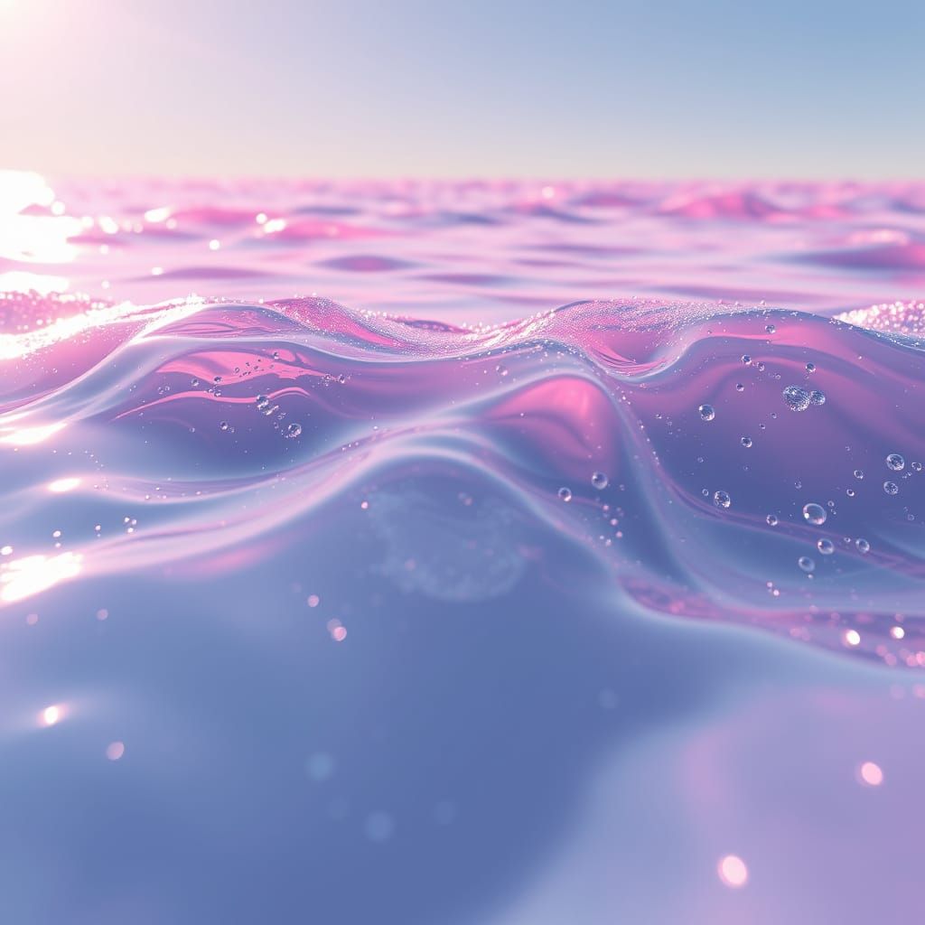 Majestic Dolphin in a Sparkling Pink Sea
