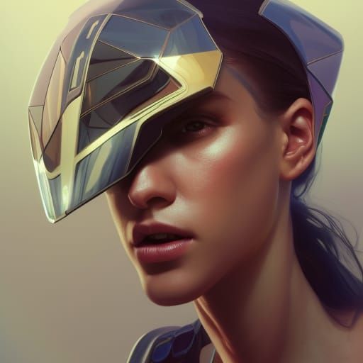 Vibrant Hyperrealist Portrait of a Racer