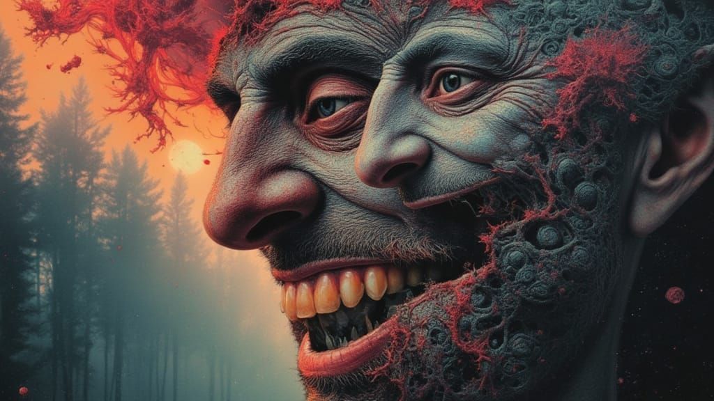 Strangecore Fractal Mindscape in Analog Horror Style