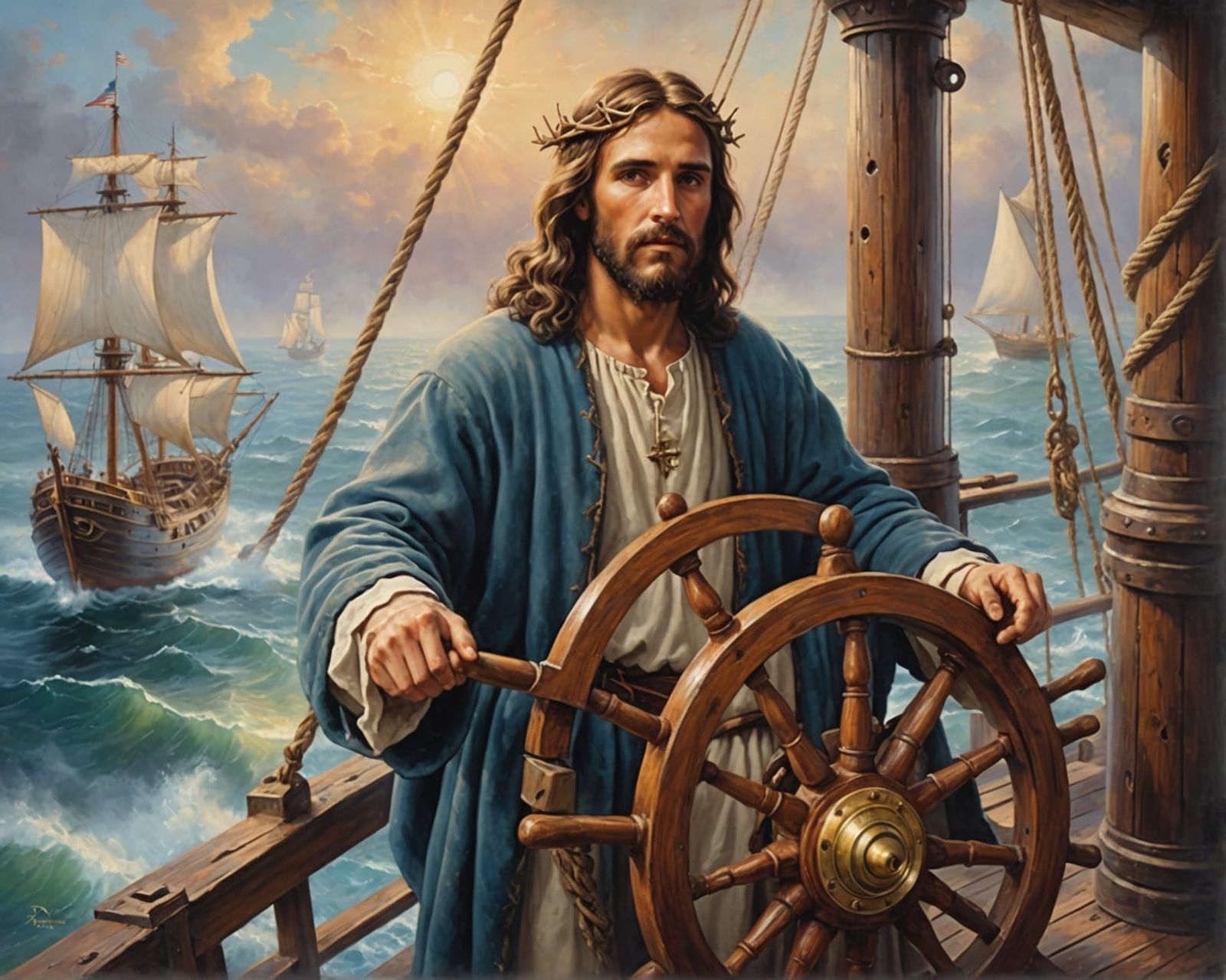 Man of the Sea Steers His Vessel into Ethereal Realms