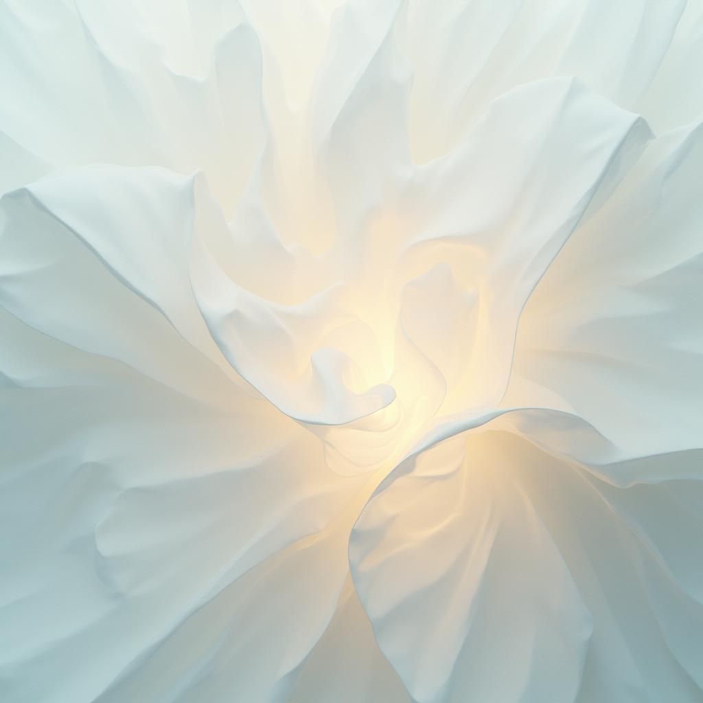 Ethereal Cubist Minimalism in Iridescent Hues