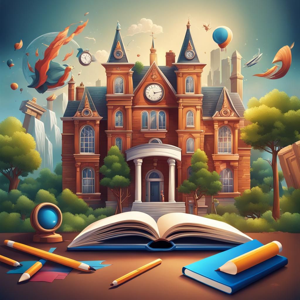 Surreal Academy in Splendid Hues, Back to School in Wonder
