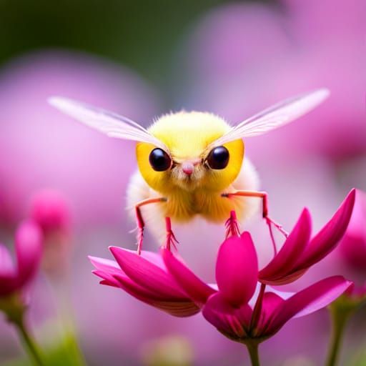 Dreamy Rosy Maple Moth Closeup