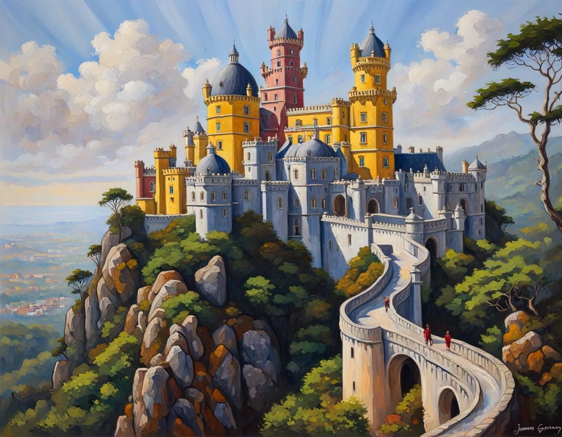 Portuguese Castle in Serene Landscape