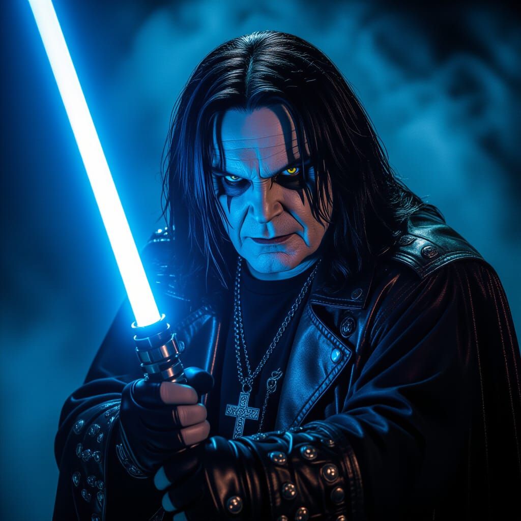 Ozzy Osbourne Wields Blue Lightsaber in Gritty Concept Art