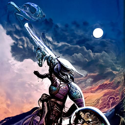 Ethereal Warrior Empowered by Celestial Bodies