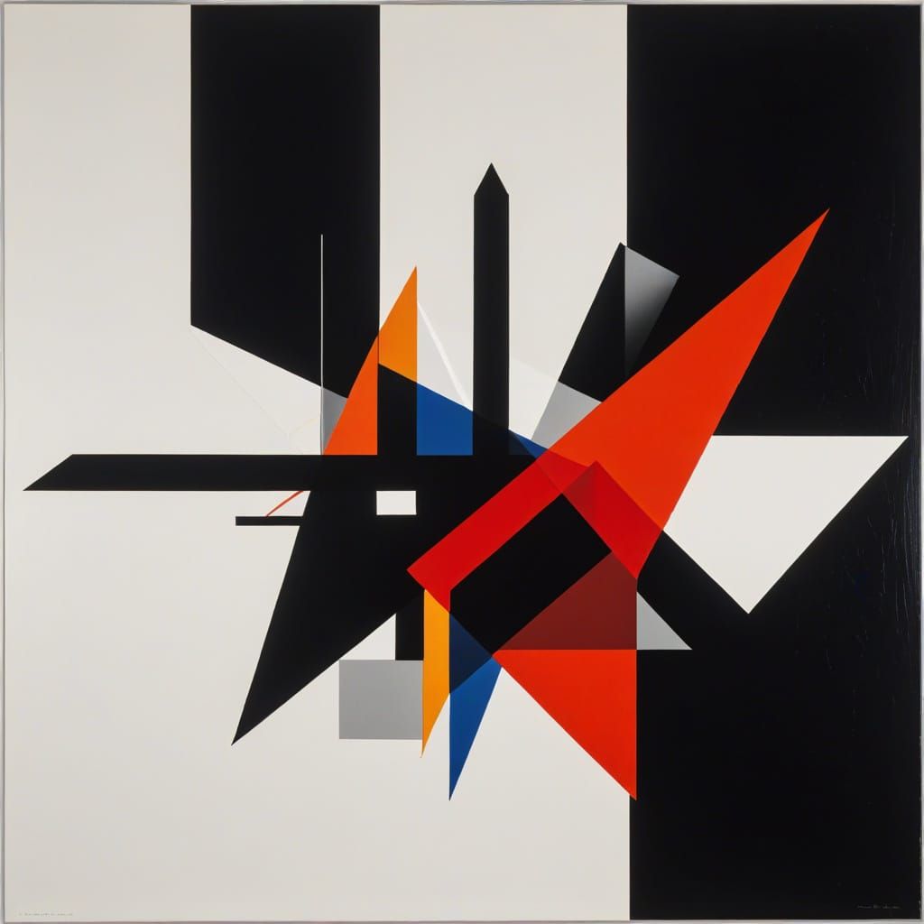 Abstract Geometric Art with Light and Depth