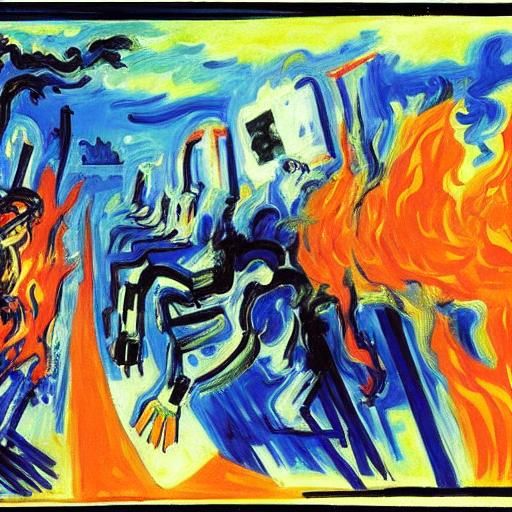 Cyberpunk Rabbit Unleashes Revenge in a Blaze of Fire