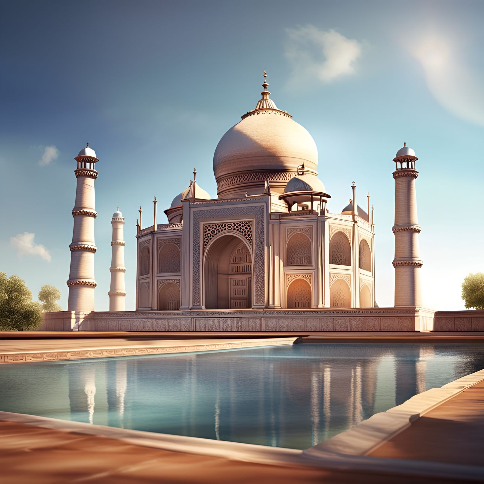 The Taj Mahal in Dreamlike Splendor