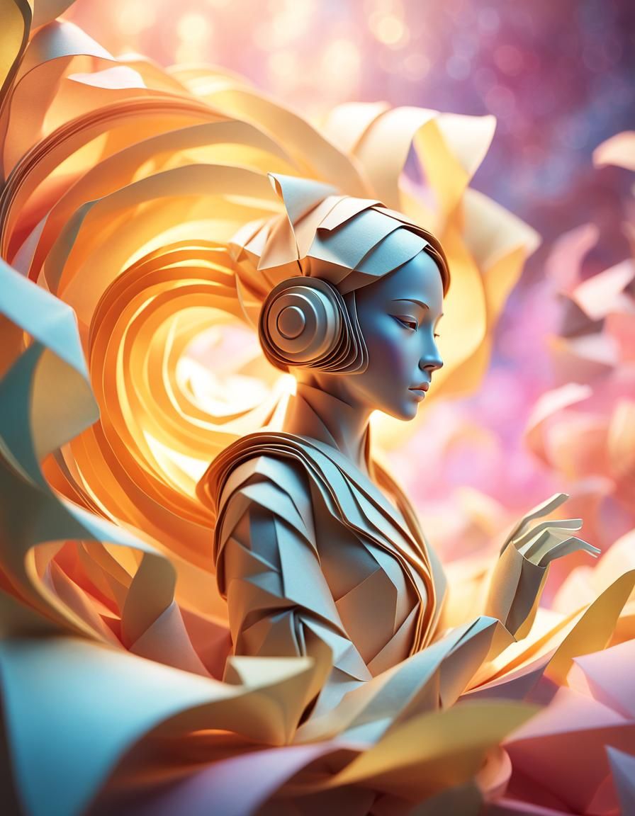 Chatbot GPT as Swirling Digital Smoke, Emerging from Delicat...