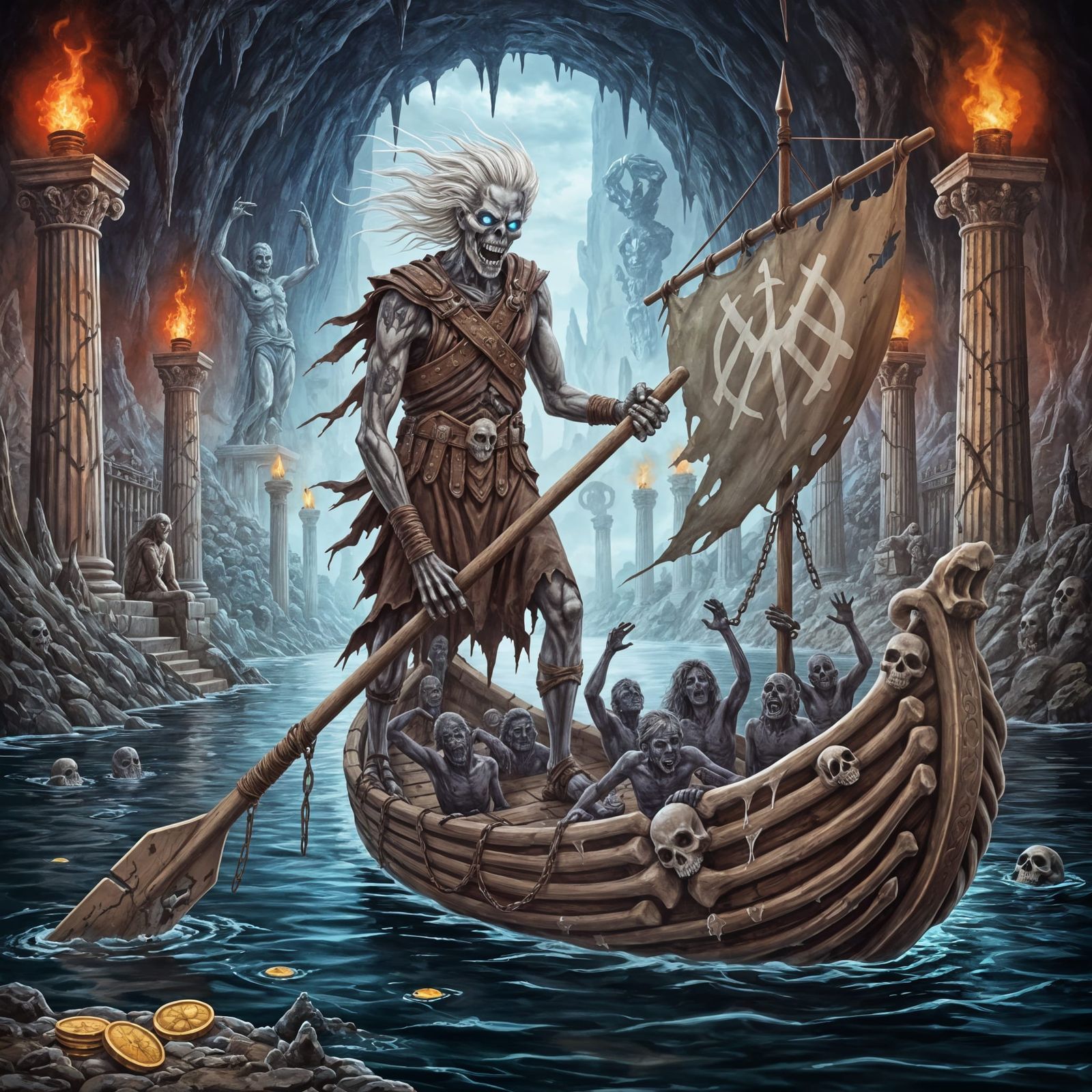 Charon's Spectral Crossing on the River Styx