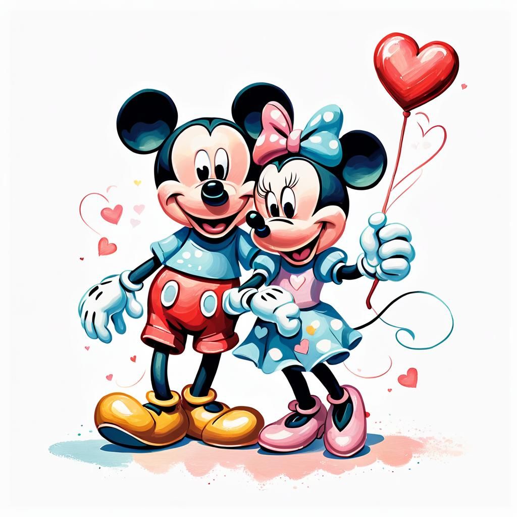 Mickey and Minnie Mouse Share a Heartwarming Moment in Whims...