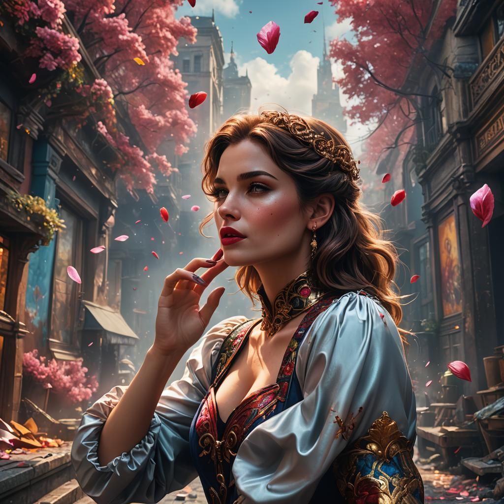 Futuristic Enchantress Blows a Kiss