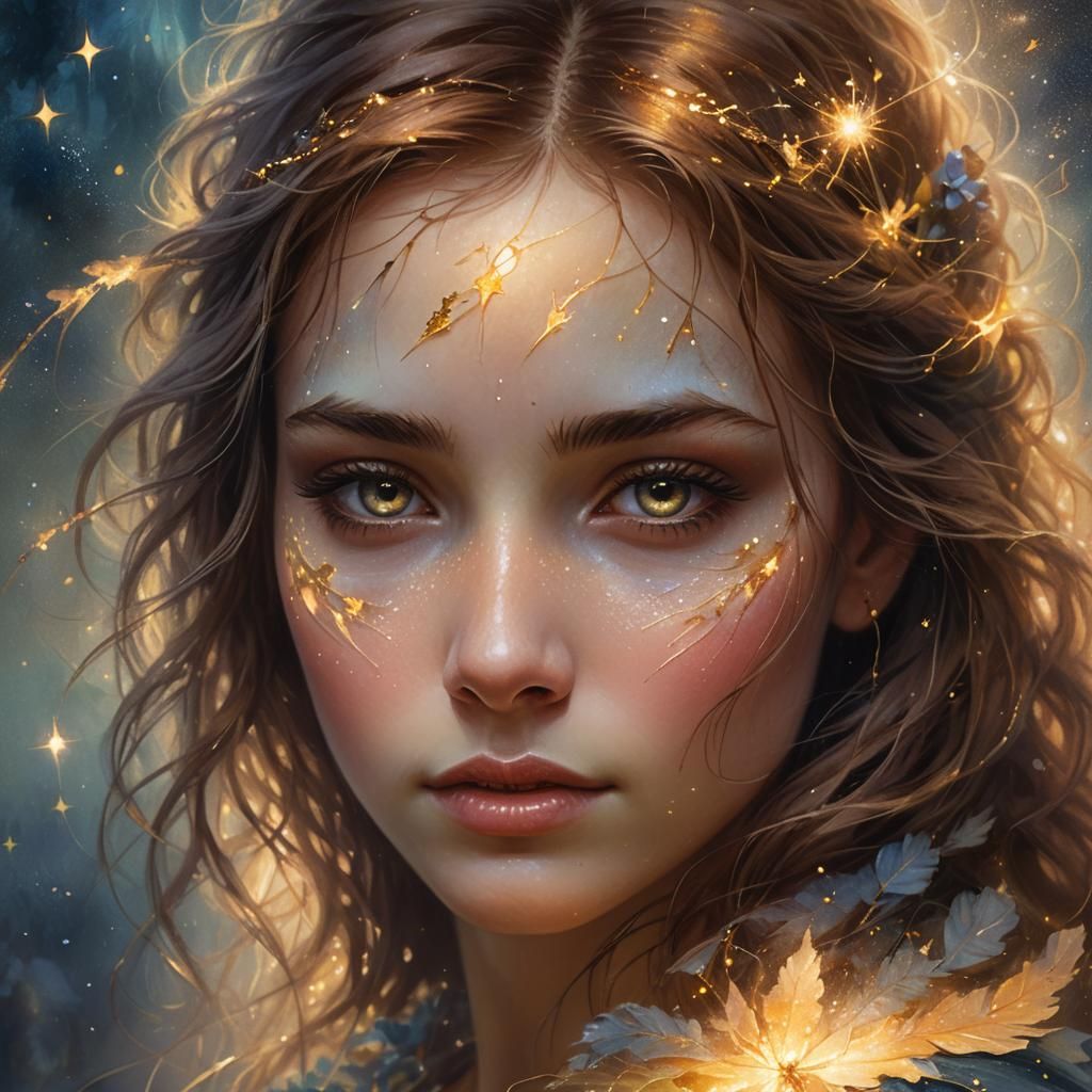 Ethereal Fantasy Portrait of a Flawless Angelic Girl