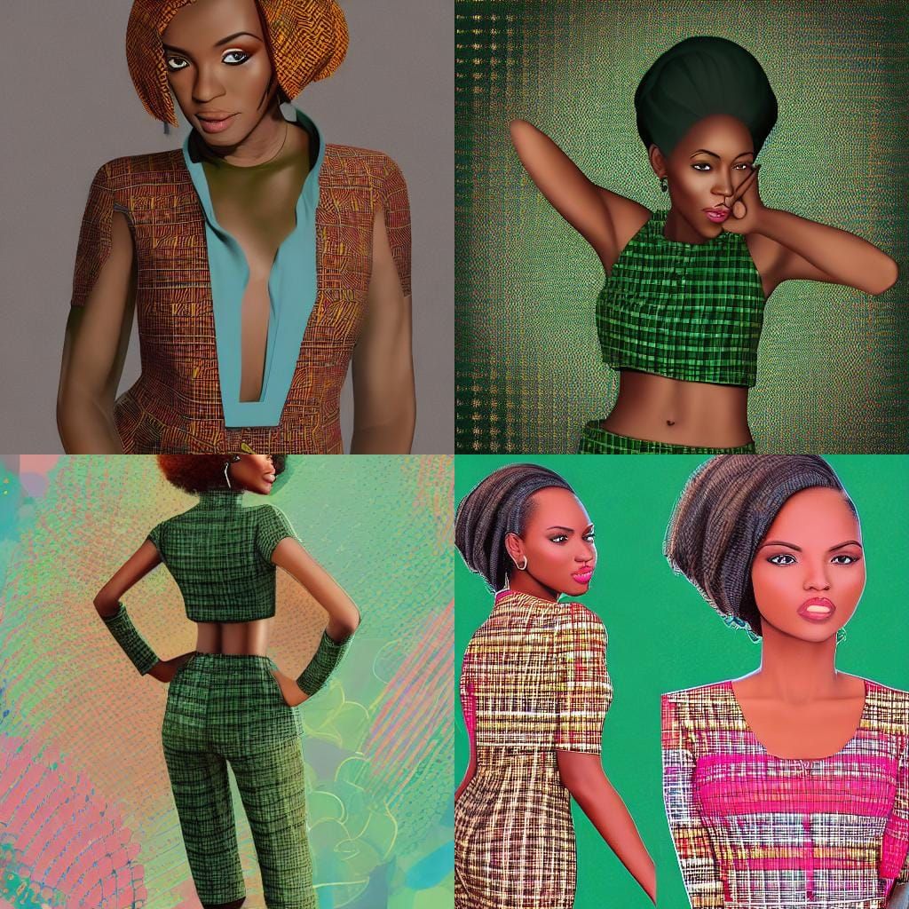 Meticulous gorgeous African women short bob hairstyle dresse...