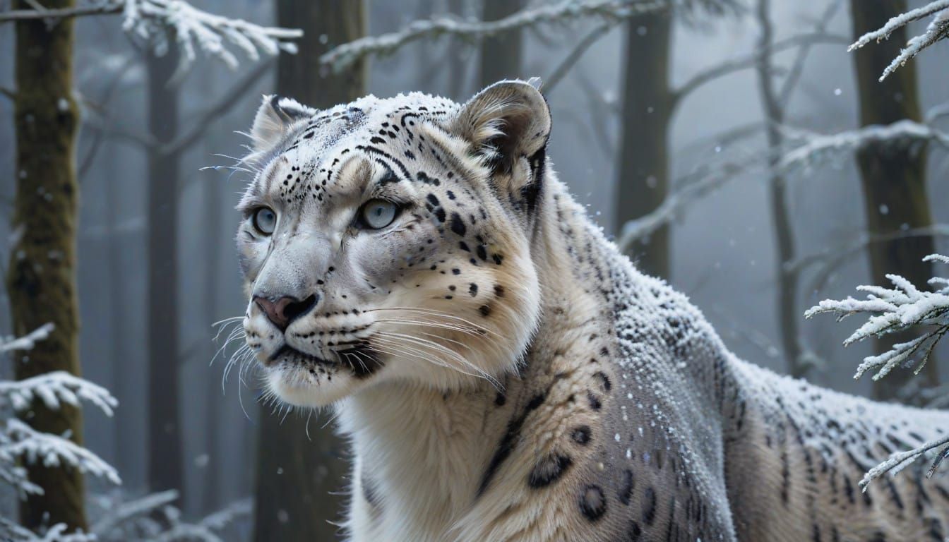 A snow leopard.