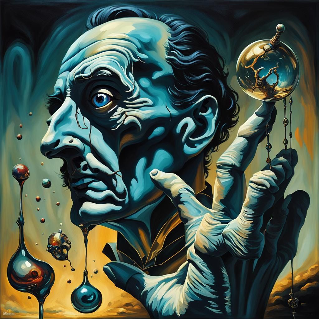 Surreal Shadow Figure Cradles Delicate Treasure