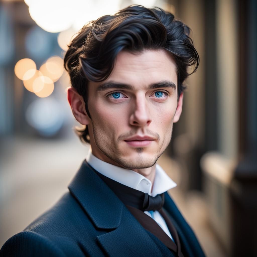 Elegant Victorian Gent in Moody Portrait