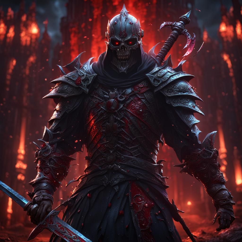 Metallic Sword Bathed in Nightly Glare