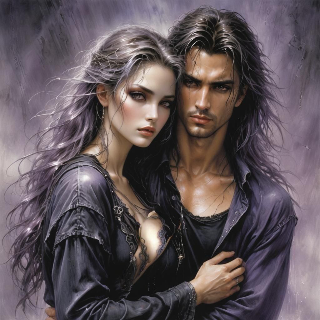 Mysterious, Enigmatic Lovers in a Prismatic Haze