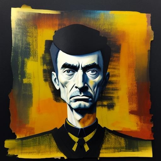 Surrealist Portrait of Oppenheimer by Abstract Artist