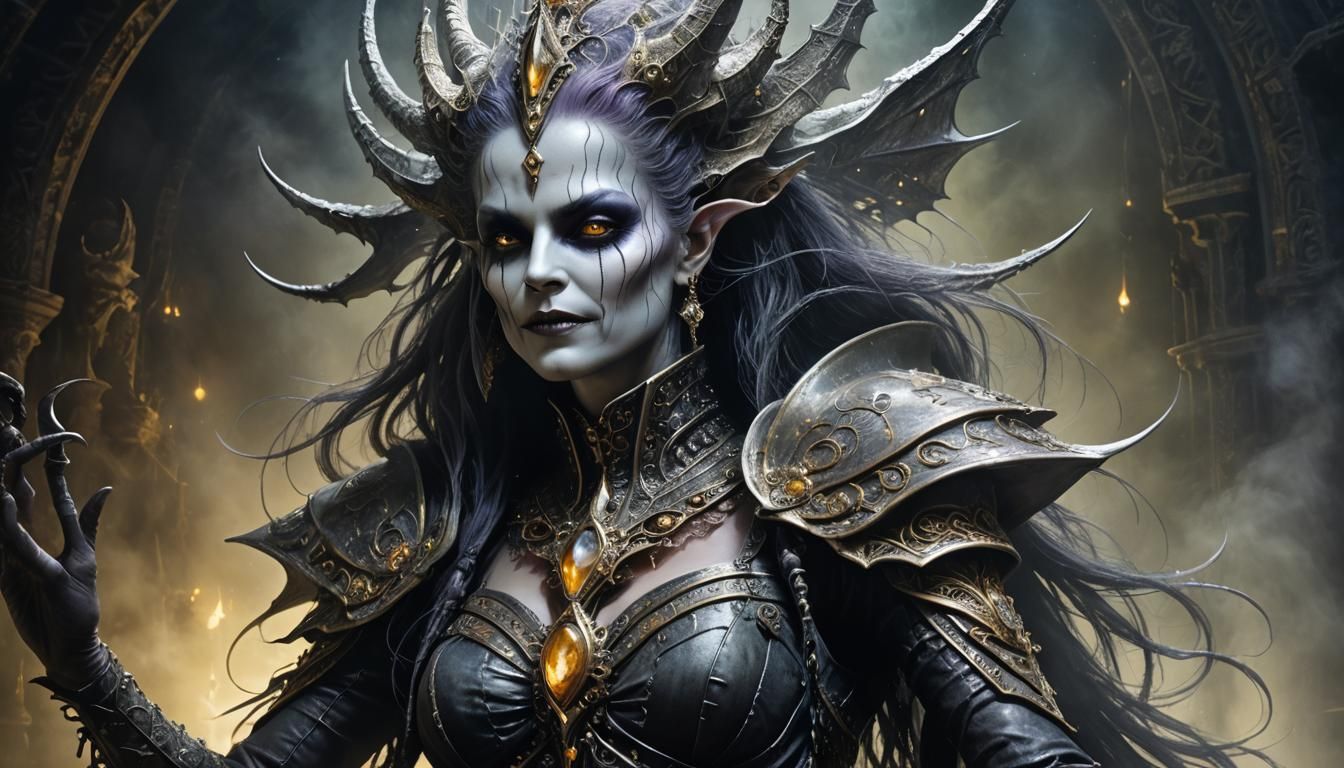 Sinister Goddess Goddess Radiates Supreme Elegance