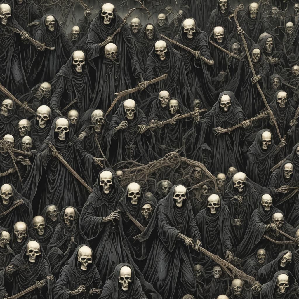 Dark Gothic Reaping Souls in the Underworld