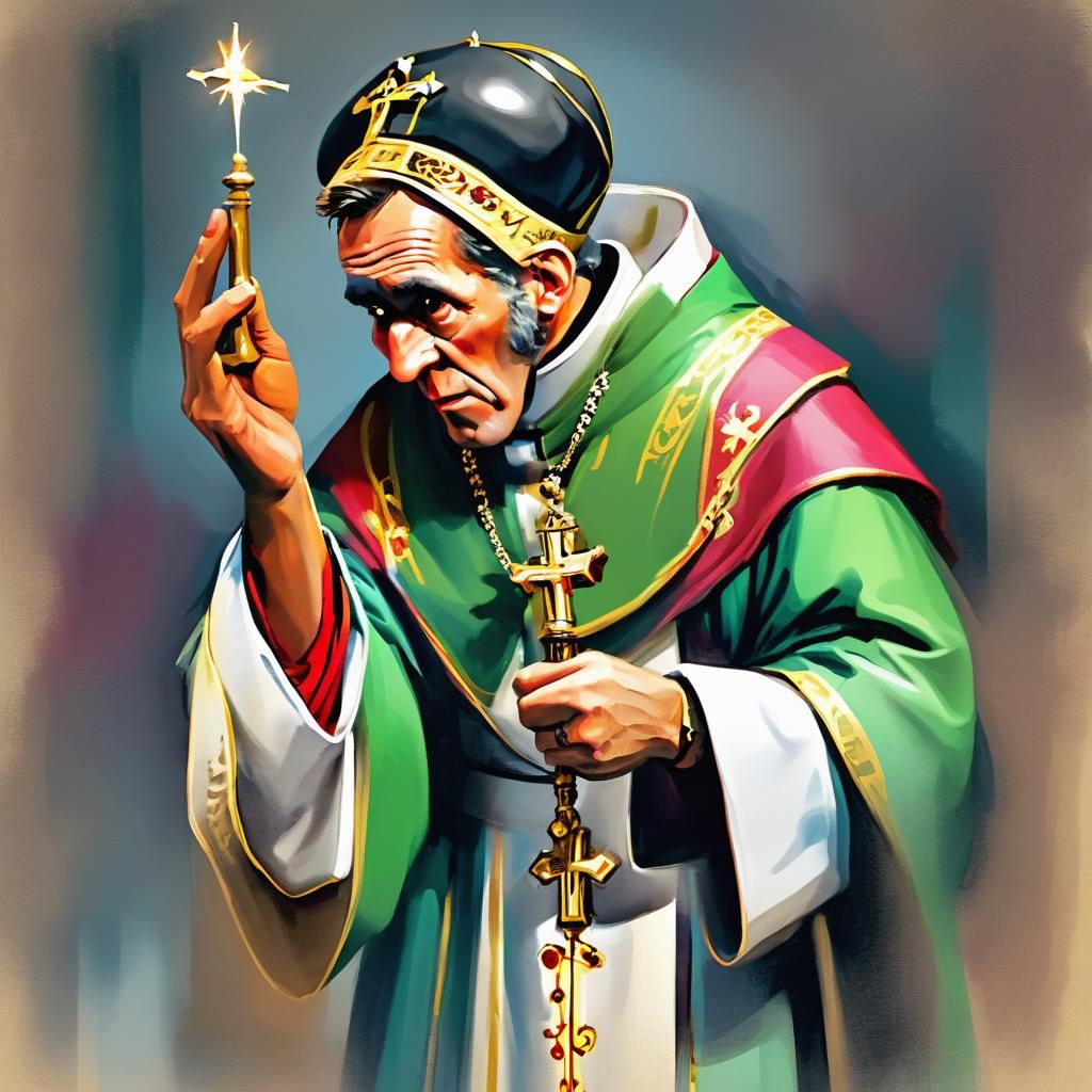 The Case of the Stuttering Bishop in Oil Painting Style