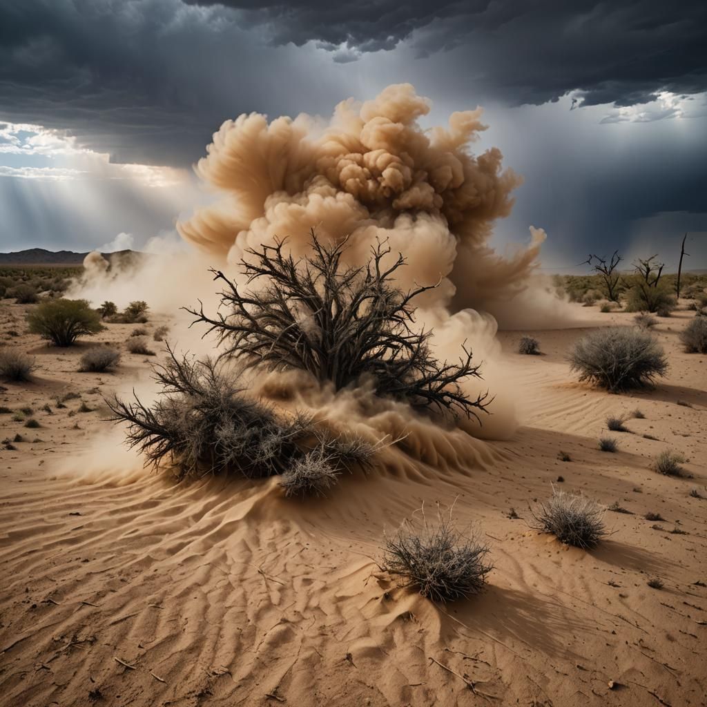 West Texas Desert Stormscape in HDR Hyperrealism