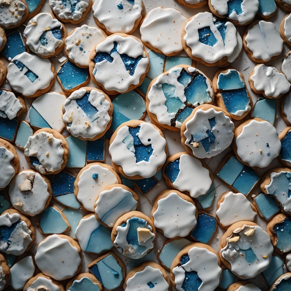 Wistful Cookies in Shattered Stained Glass