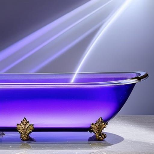 Tanzanite bath tub made of real Tanzanite crystal & tanzanite vibes& crystal vibes& shimmery vibes& fantasy vibes& magic...