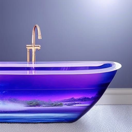 Tanzanite bath tub made of real Tanzanite crystal & tanzanite vibes& crystal vibes& shimmery vibes& fantasy vibes& magic...